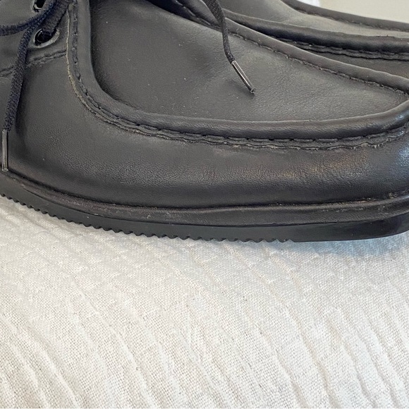 Florsheim Idlers Black Soft Leather Slip-On Lace-Up Loafers Men's sized 10B - Picture 4 of 14